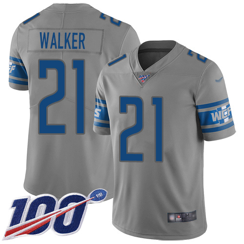 Detroit Lions Limited Gray Men Tracy Walker Jersey NFL Football #21 100th Season Inverted Legend